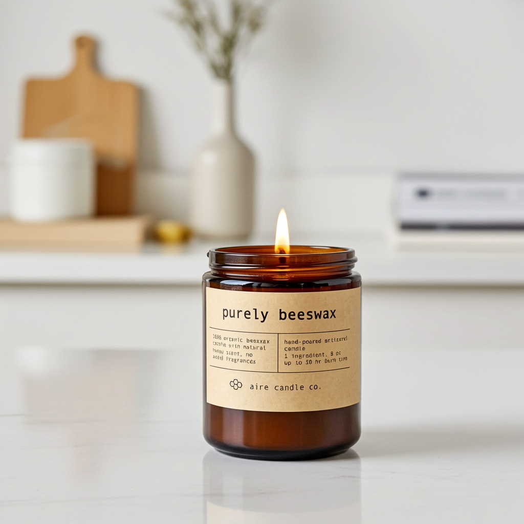 aire candle co. - Vente Bougie en bocal - Bougie 100 % cire d’abeille naturelle3