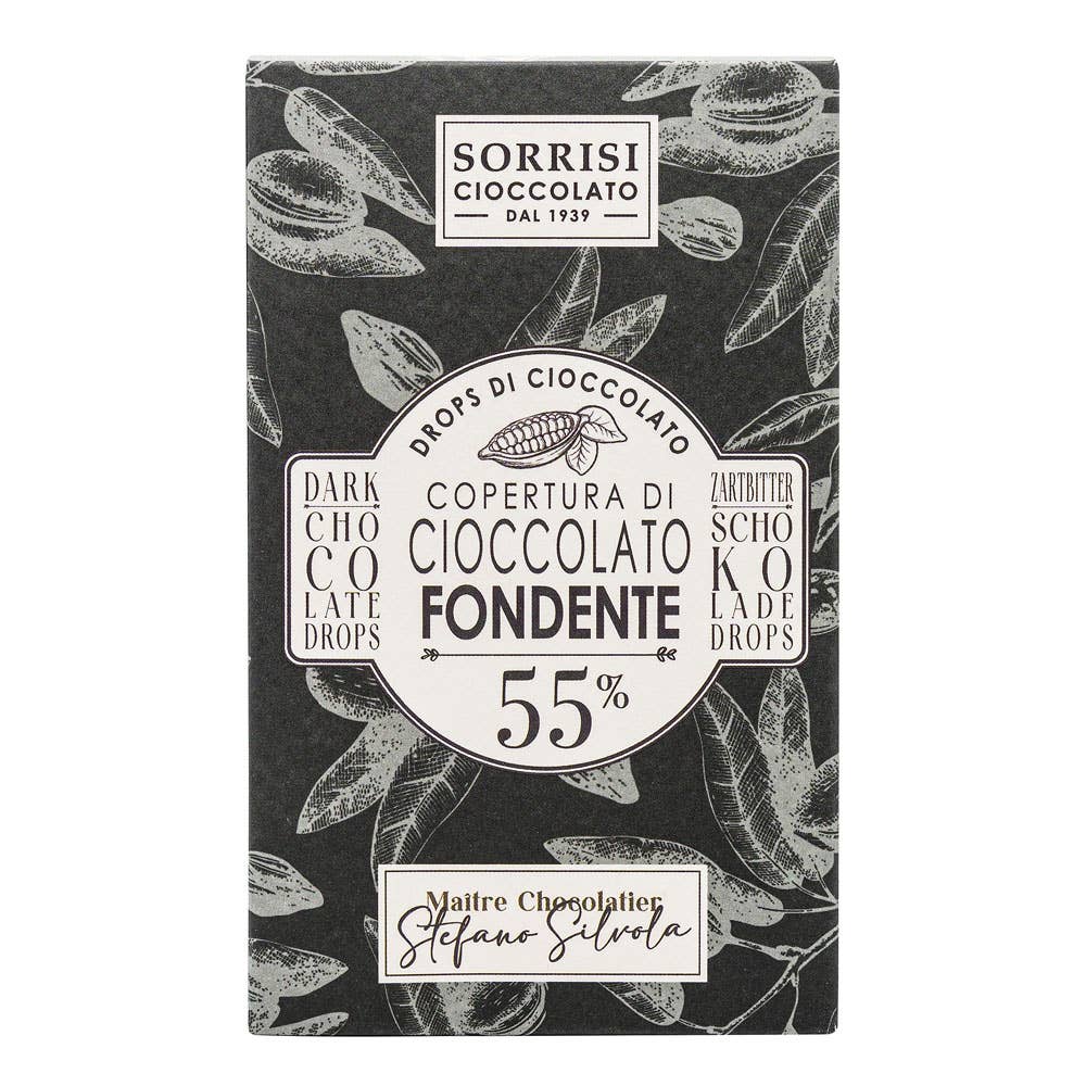 Boella & Sorrisi – chocolate de culinária por atacado – Gotas De Chocolate Negro 300g0