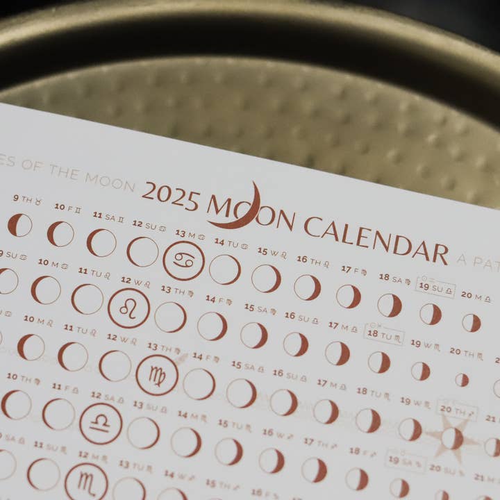 Taming the Tangle - Wholesale Calendar - Terra Cotta 2026 Moon Calendar poster3