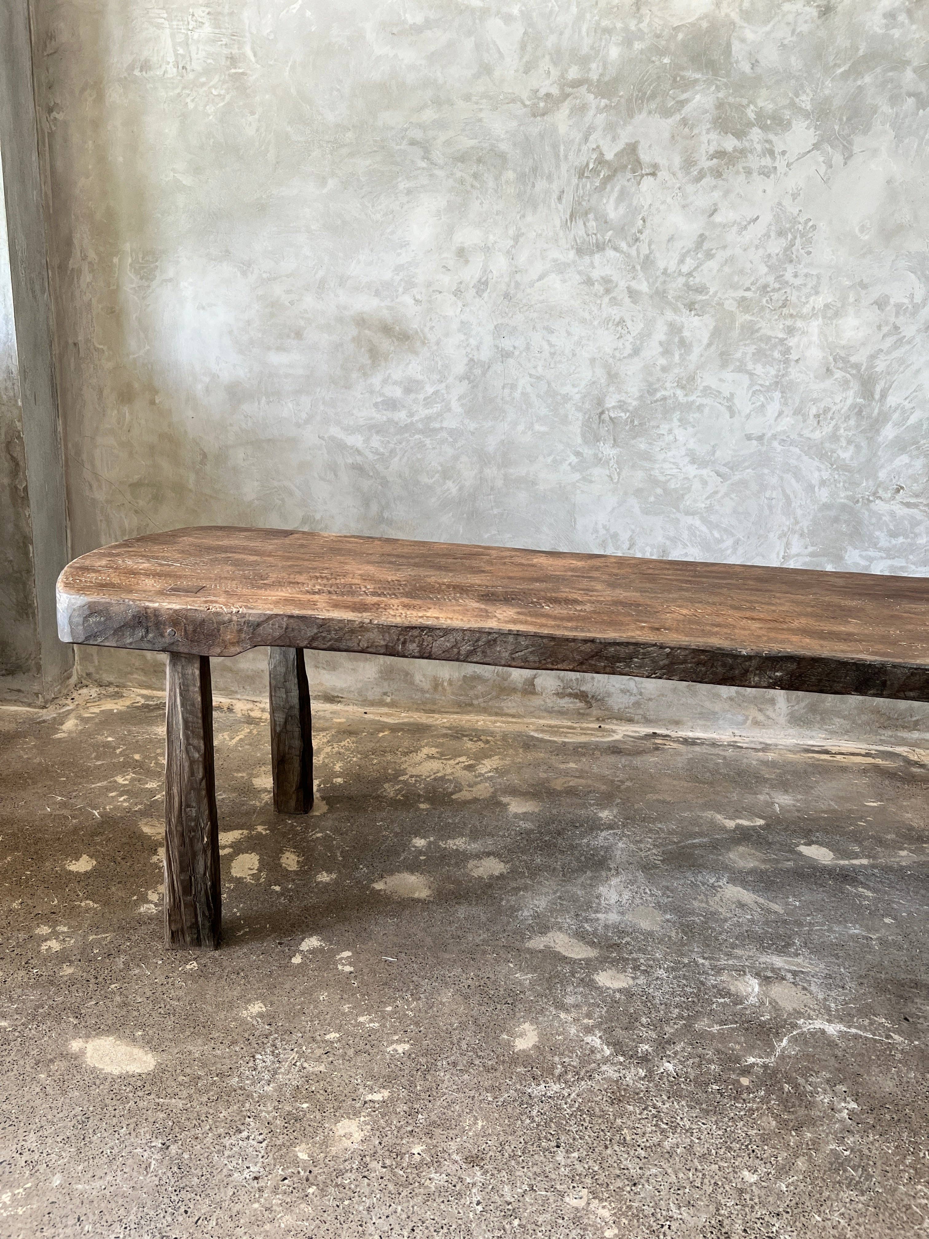 Office Objets - Wholesale Coffee Table - Large round coffee table in antique Asian teak L:2m W:50 H:5020