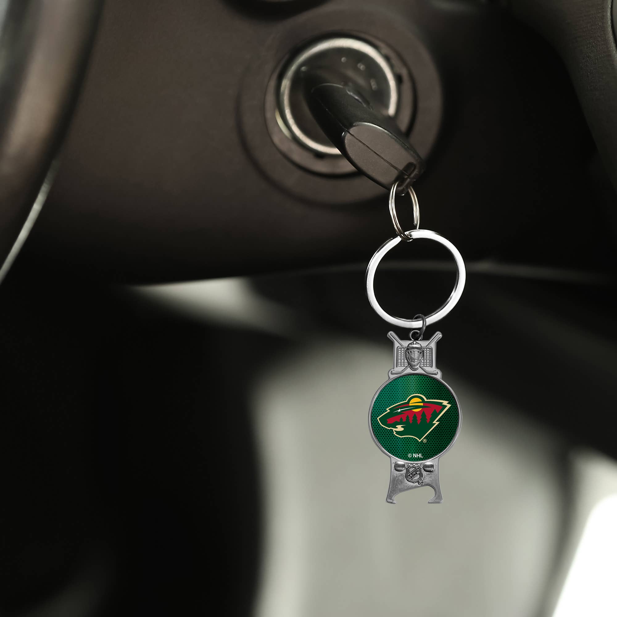 Rico Industries - Wholesale Keychain - Unisex - NHL Hockey Minnesota Wild  Sculpted Bottle Opener Keychain3