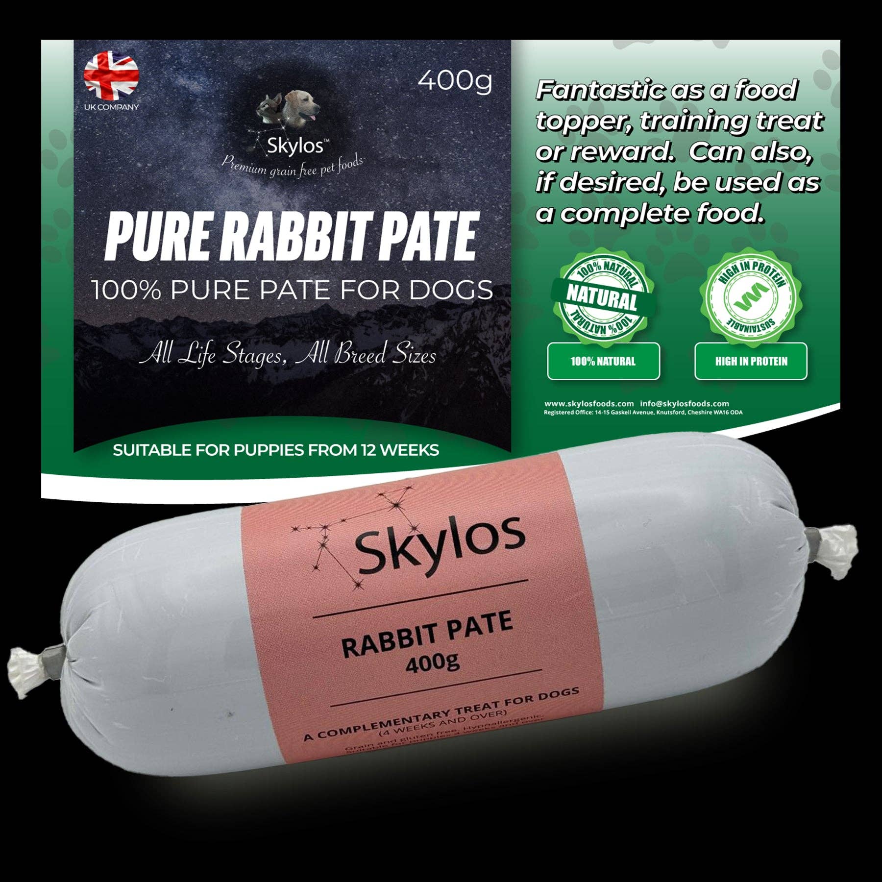 Skylos Foods – wholesale Pet food – Dog – Skylos Pate in 9 Flavours and 2 Sizes14