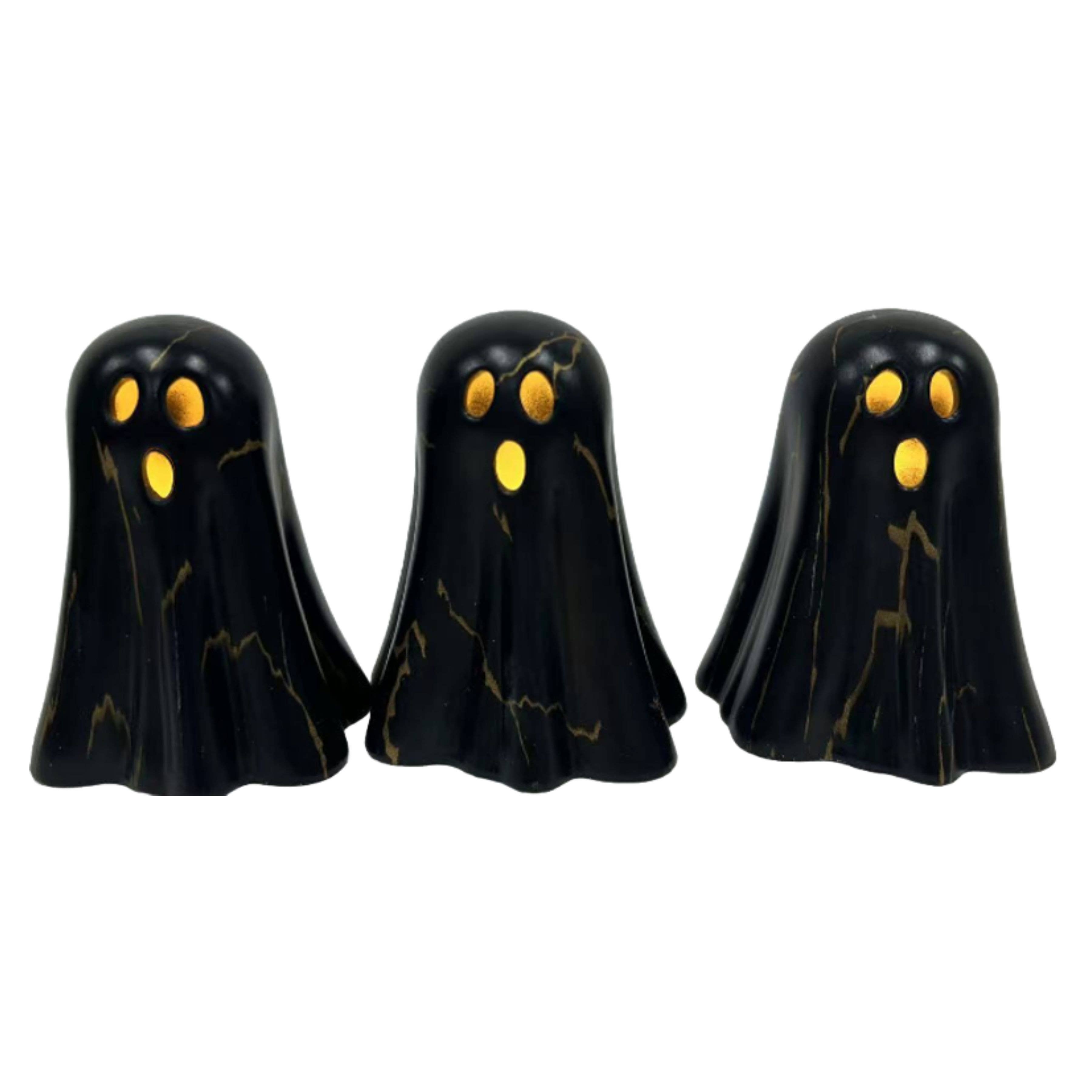 DesignStyles Home - Wholesale Decorative Figurine - Becki Owens Set of 3 Marble Light Up Ghosts1