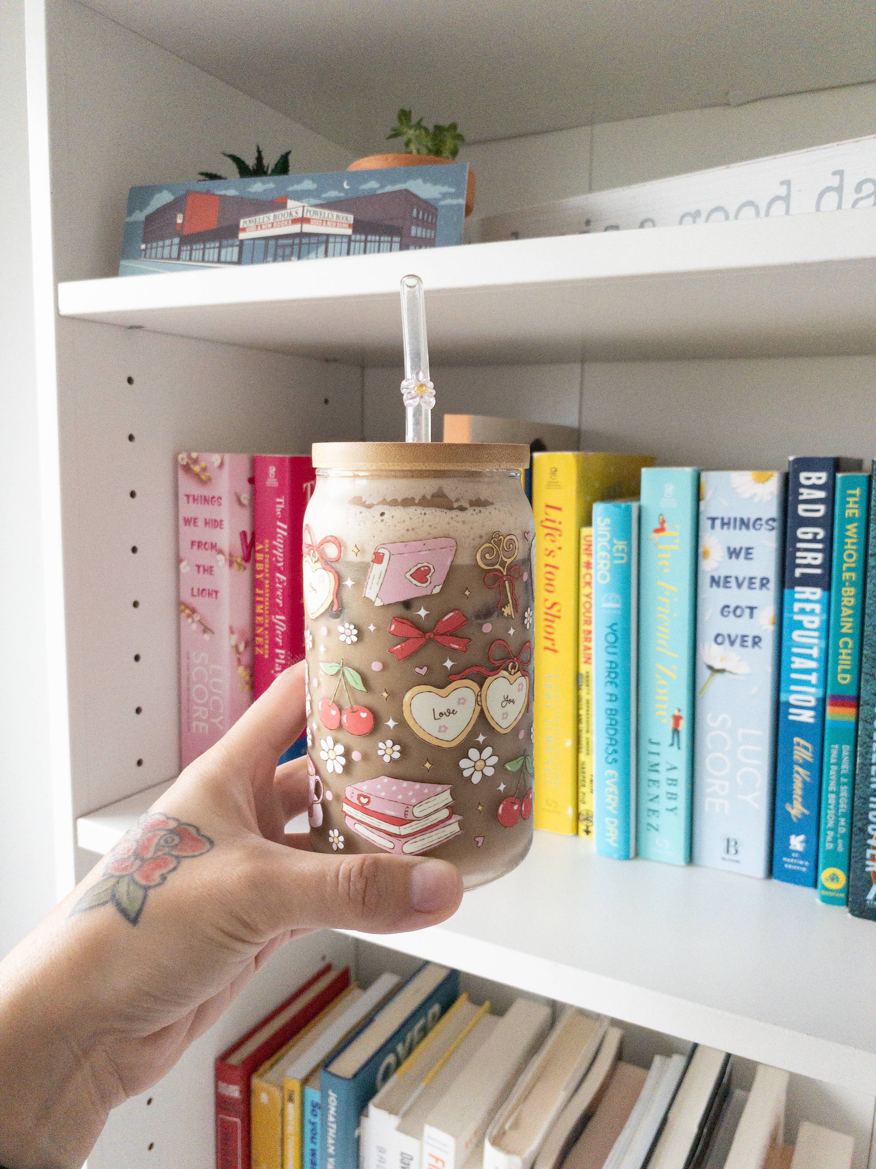 Be Bold Stay Bold – wholesale Drinking glass/cup – Pink Romance Glass Cup, Bookish Glass Cup7