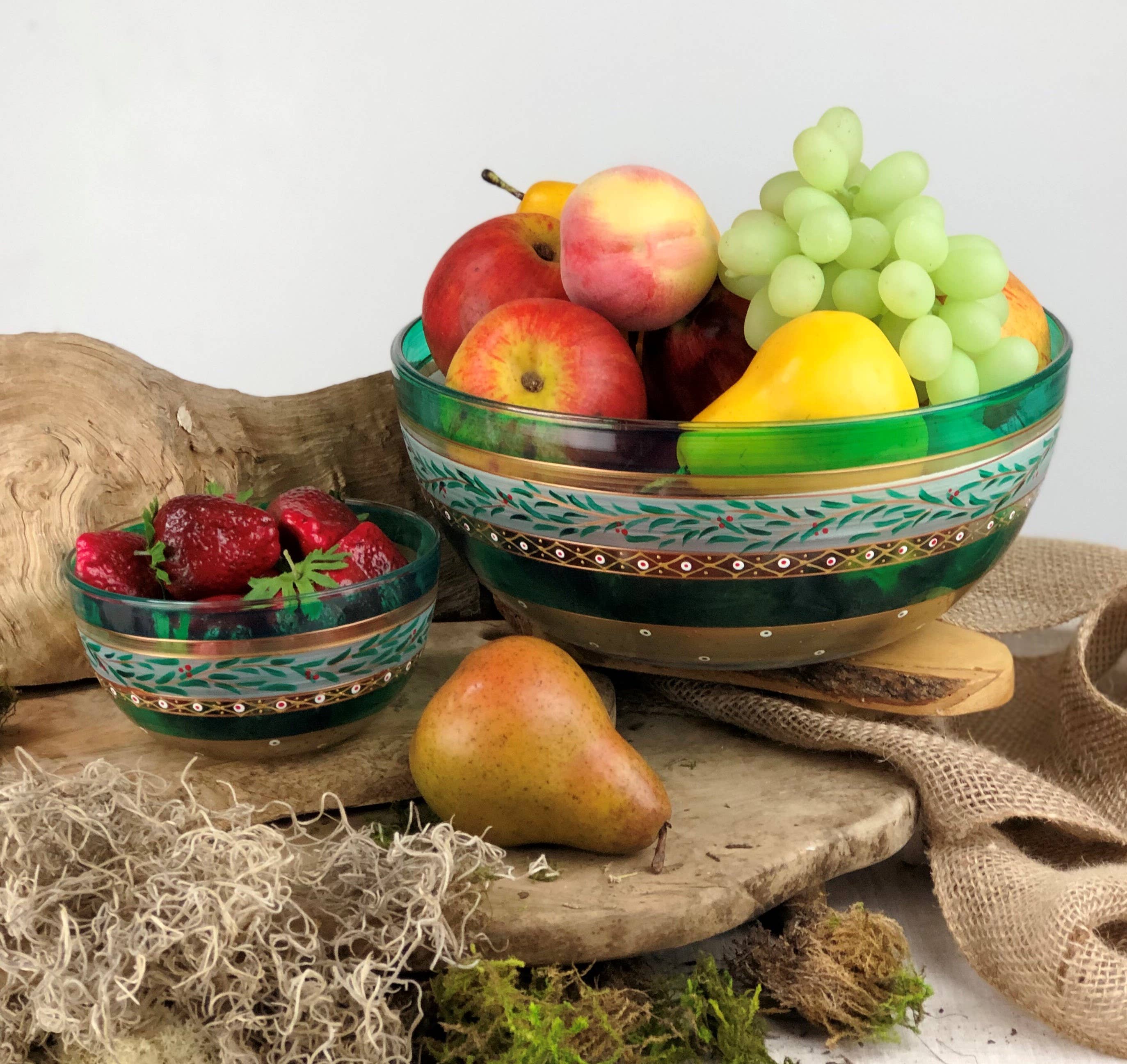 Golden Hill Studio – wholesale Dekorativ tallrik/fat/skål – Marockanska mosaik krans jul 11" skål6