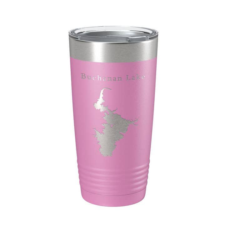 CarveBright - Wholesale Insulated Mug/Tumbler - Buchanan Lake Map Tumbler Travel Mug Insulated Laser Engraved Coffee Cup Texas 20 oz14