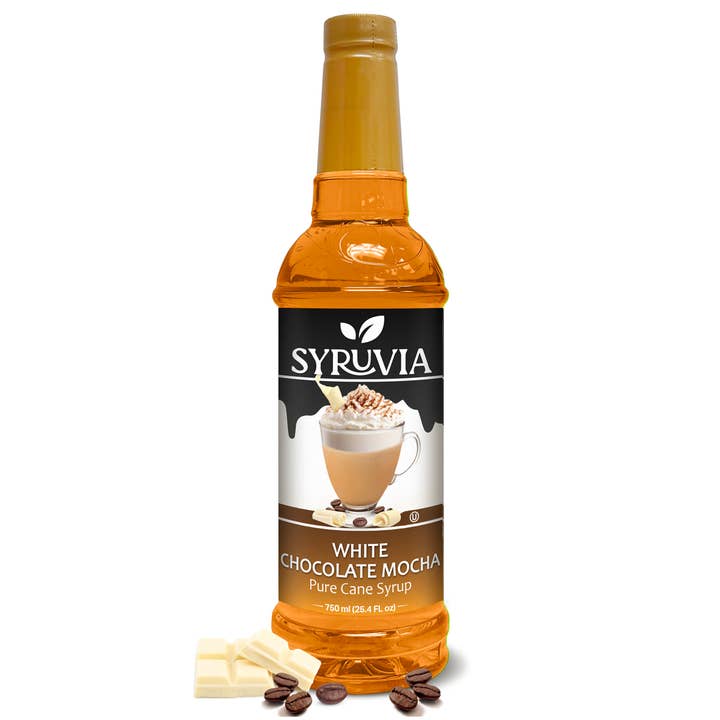 White Chocolate Mocha Syrup for wholesale by Syruvia