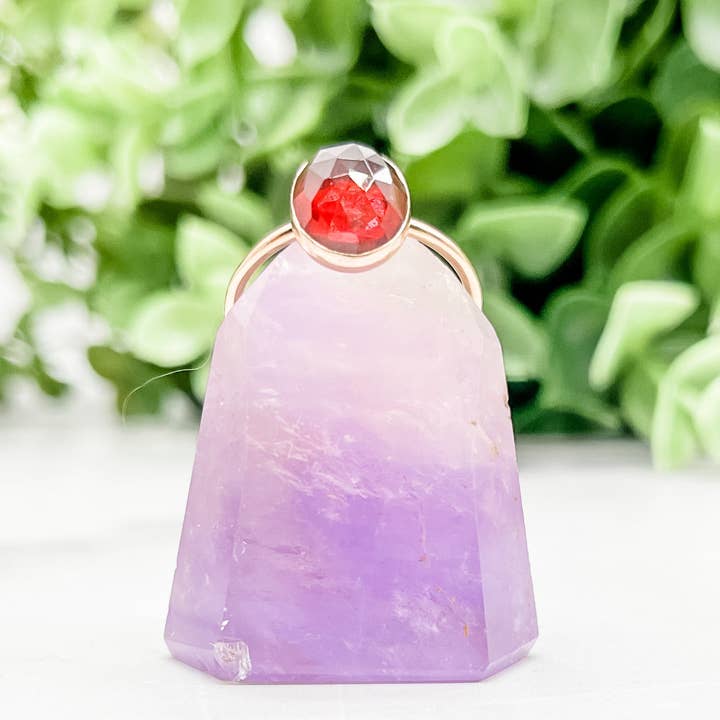 Simply Chic Jewelry - Wholesale Single Stone/Solitaire Ring - Garnet Oval Ring4