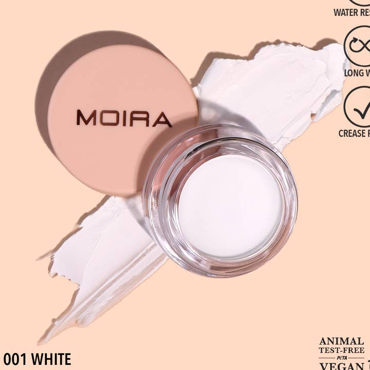 Lasting Priming Cream Shadow (001, bianco) per la vendita all'ingrosso da parte di Moira Cosmetics