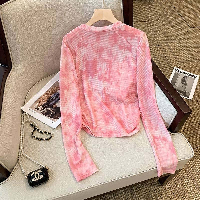 Hope & Sunshine - Wholesale Knit Top - Women's - Tie-Dye Sheer Mesh Top1