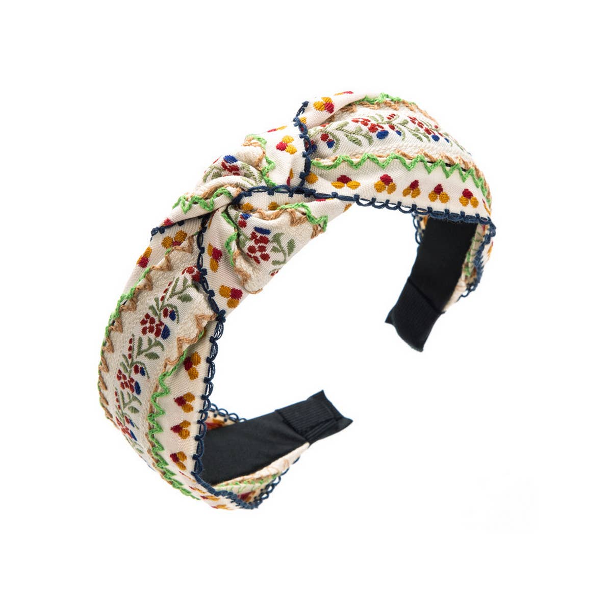 ACCITY - Wholesale Fashion Headband - Women's - WOMEN NEW CROSS EMBROIDERY HEADBAND_CWAHA19722