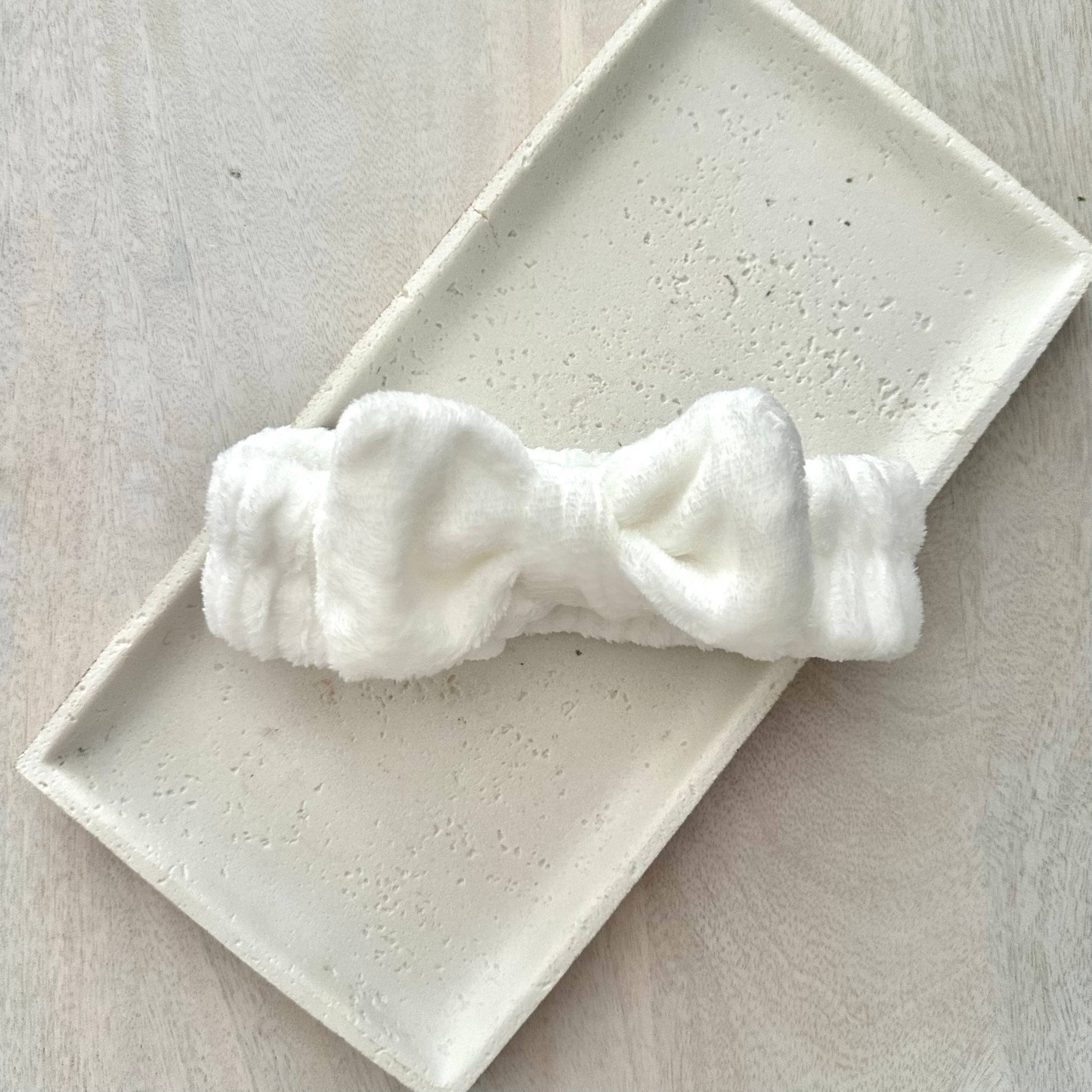 EcoFreax - Wholesale Spa Headband - Coquette Beauty Spa Bow Headband White