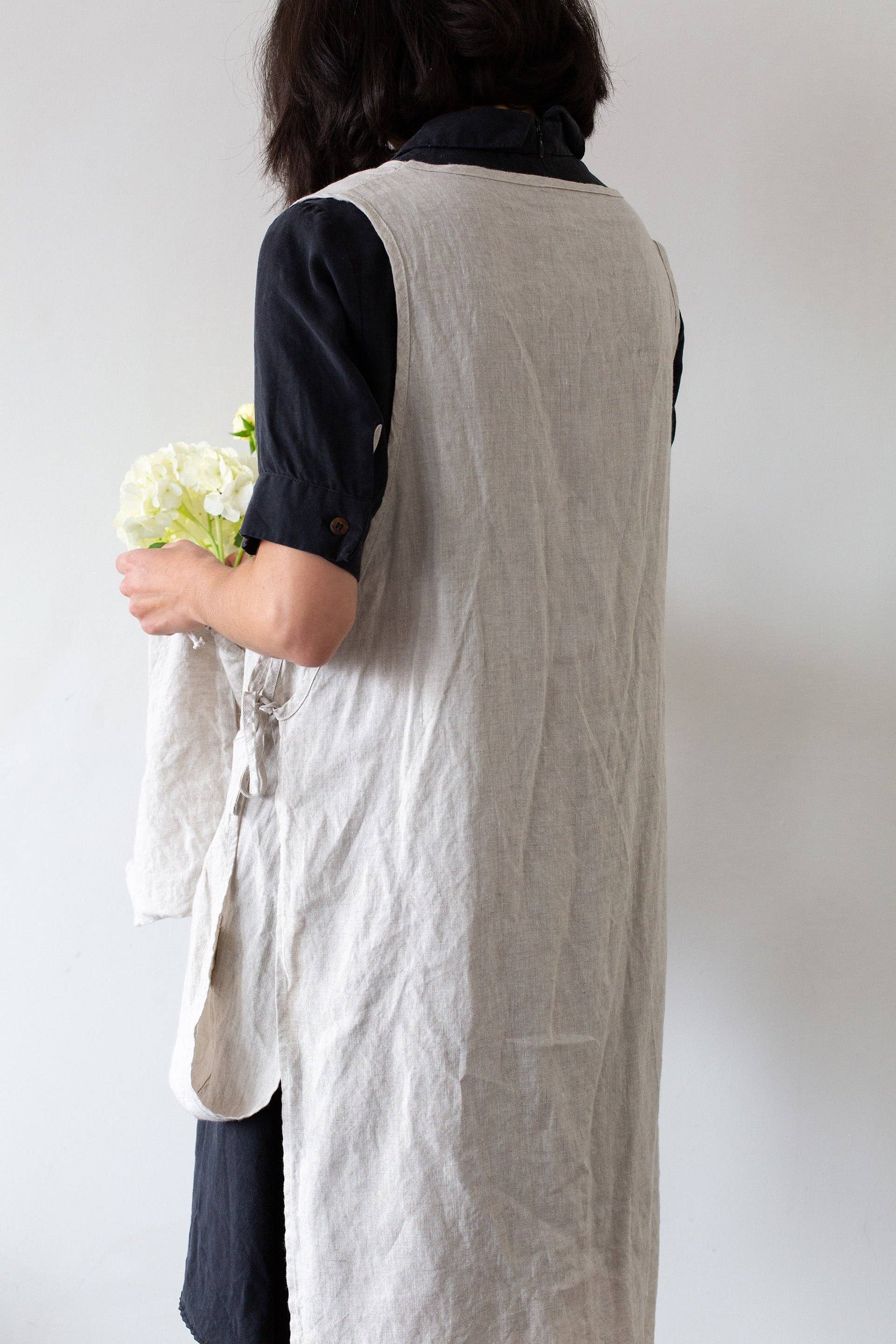 confetti mill - Wholesale Apron - Linen Gardener Apron - Oatmeal4