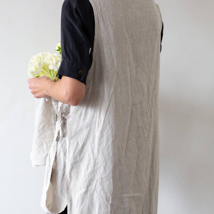 confetti mill - Wholesale Apron - Linen Gardener Apron - Oatmeal4