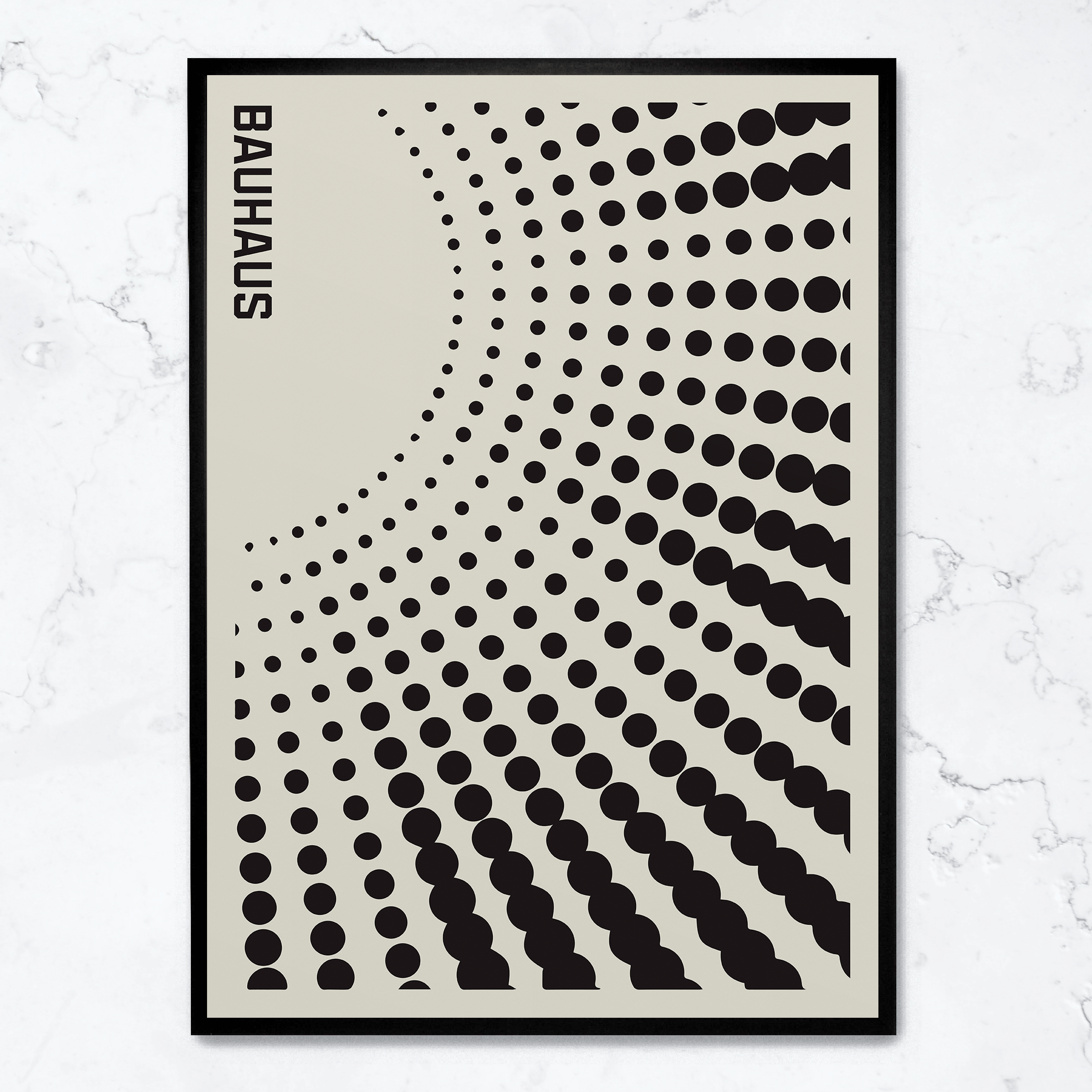 Rock Paper Scissors Wall Art - Wholesale Art Print - Bauhaus Black Dots2