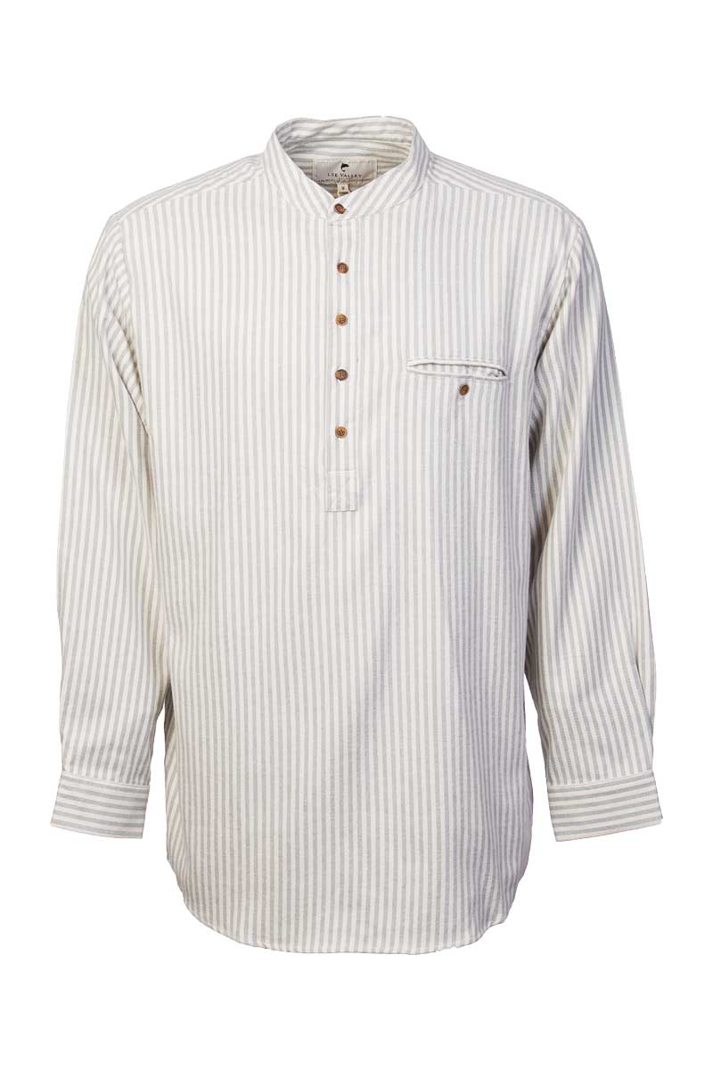 Lee Valley Ireland – wholesale Skjortor – Herr – Farfarsskjorta flanell grön enkel rand (LVD)4