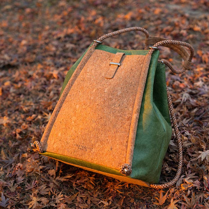 Envirosax - Wholesale Shoulder Bag - Women's - Envirosax Organic Cork Shoulder Bag – Extendable Backpack EN25124 | Eco-Friendly Travel Bag1