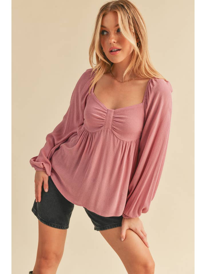 AEMI + CO - Wholesale Blouse - Women's - 8136BK Silvana Top