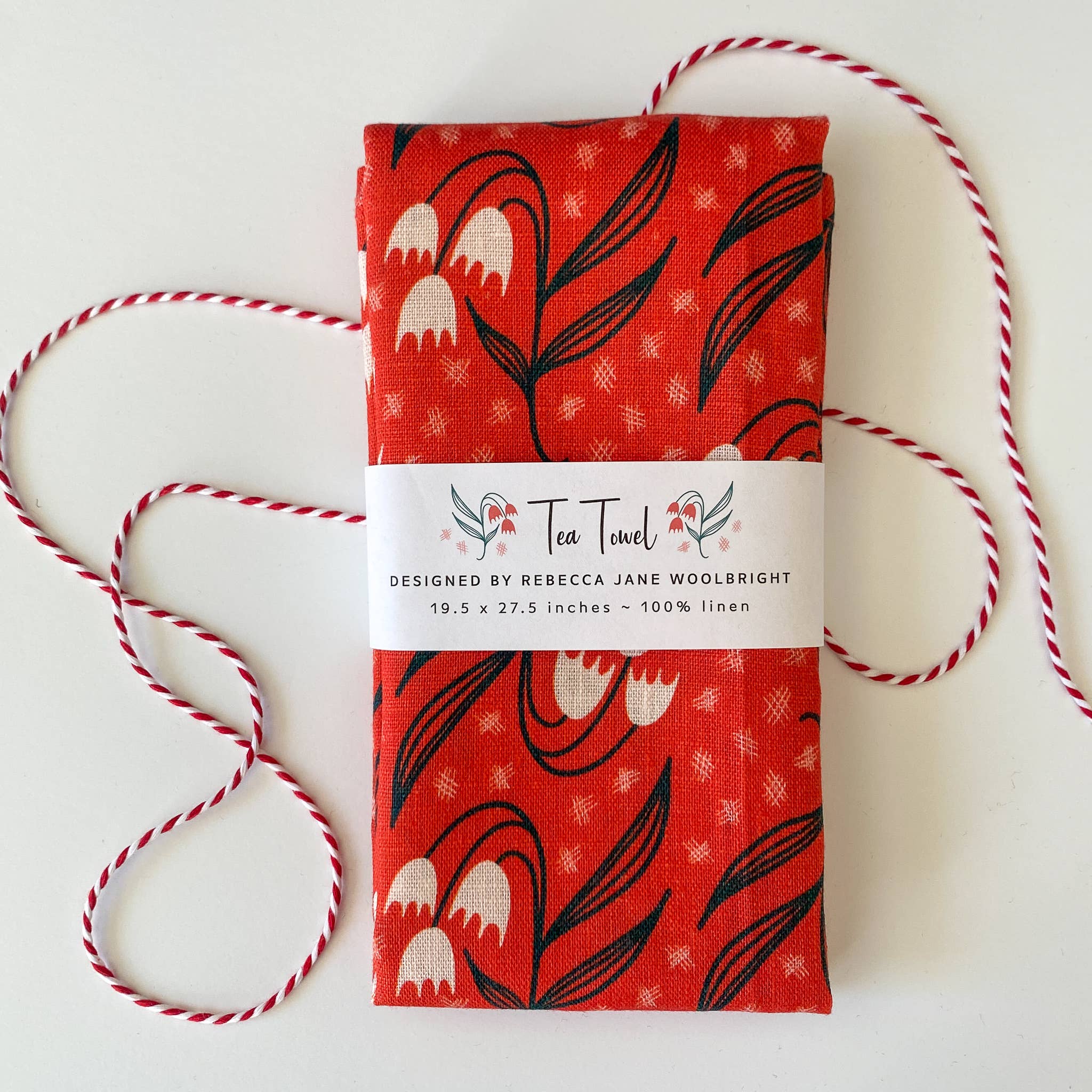 Rebecca Jane Woolbright - Wholesale Tea Towel - Flower Bell Tea Towel - Holiday Kitchen Linen & Decor4
