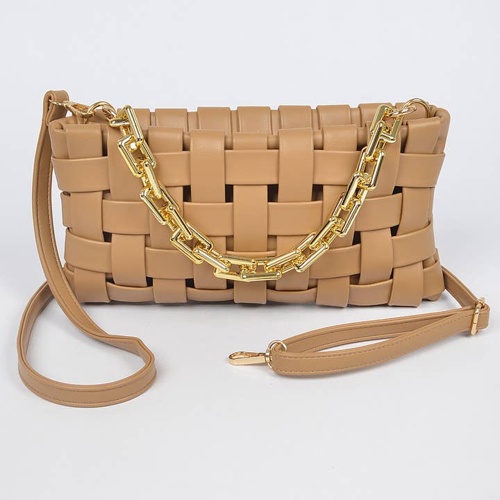 Braided Chain Crossbody Bag for wholesale by 3AM BY H&D ACCESSORIES