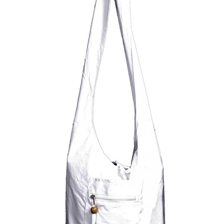 Sunshine Joy - Wholesale Shoulder Bag - Women's - Blank White Zip Top Hobo Shoulder Bag for Tie-dyeing0