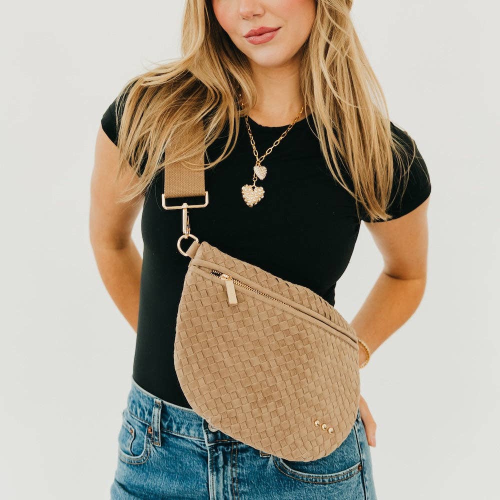 Pretty Simple - Wholesale Belt bag – Women’s - Suede Westlyn Woven Bum Bag1