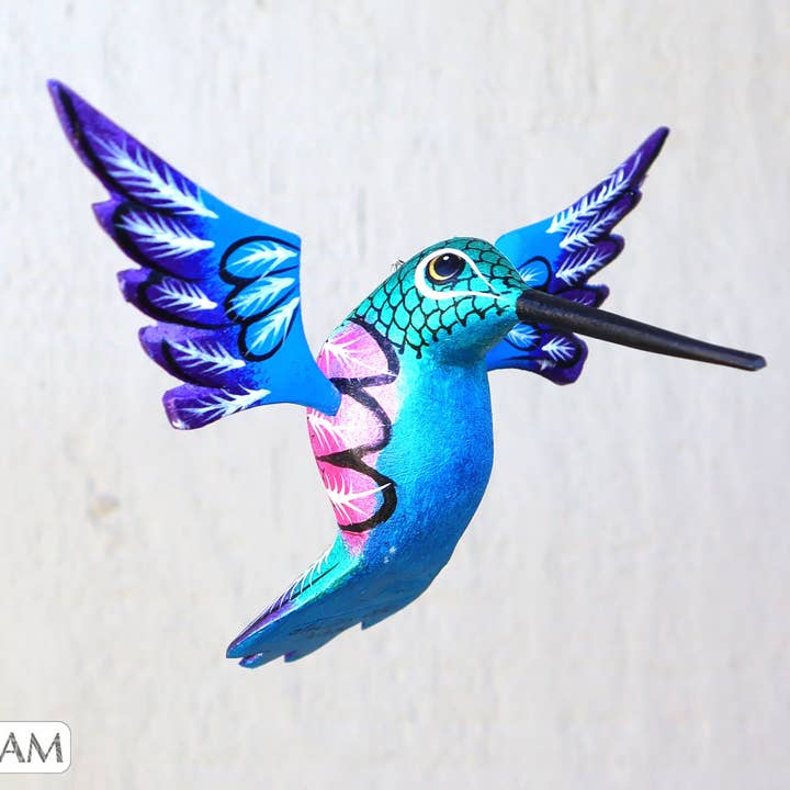 Balam Arts - Wholesale Sculpture - Hummingbird Alebrije - Assorted Wood Carved Hummingbirds