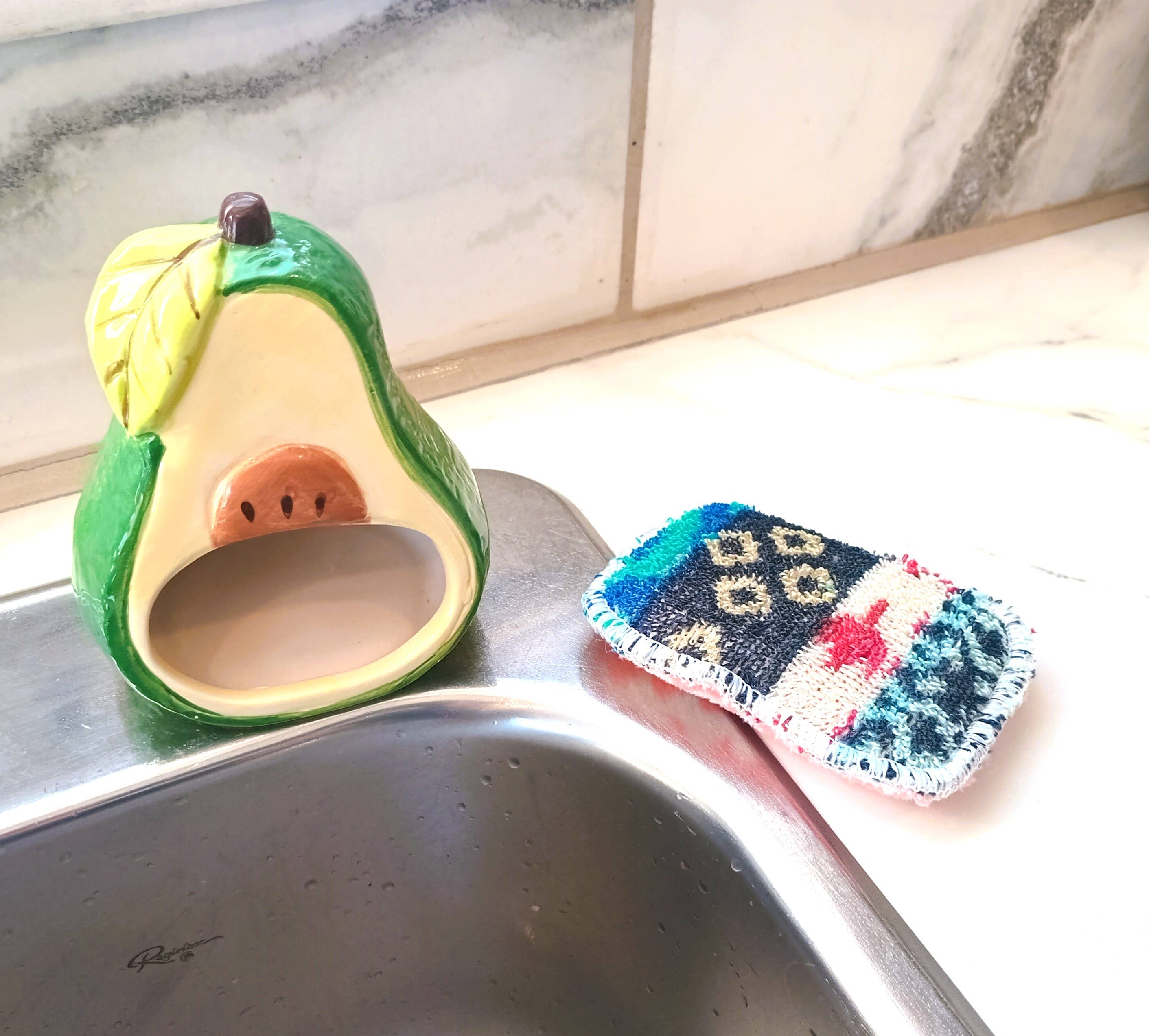 scrub-wow - Vente Porte-savons de cuisine - Porte-éponge en céramique3