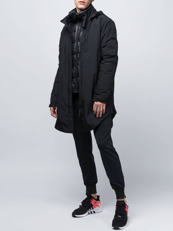 2-in-1 Transformable Down-Filled Outerwear on Men for wholesale by VOICE OF INSIDERS