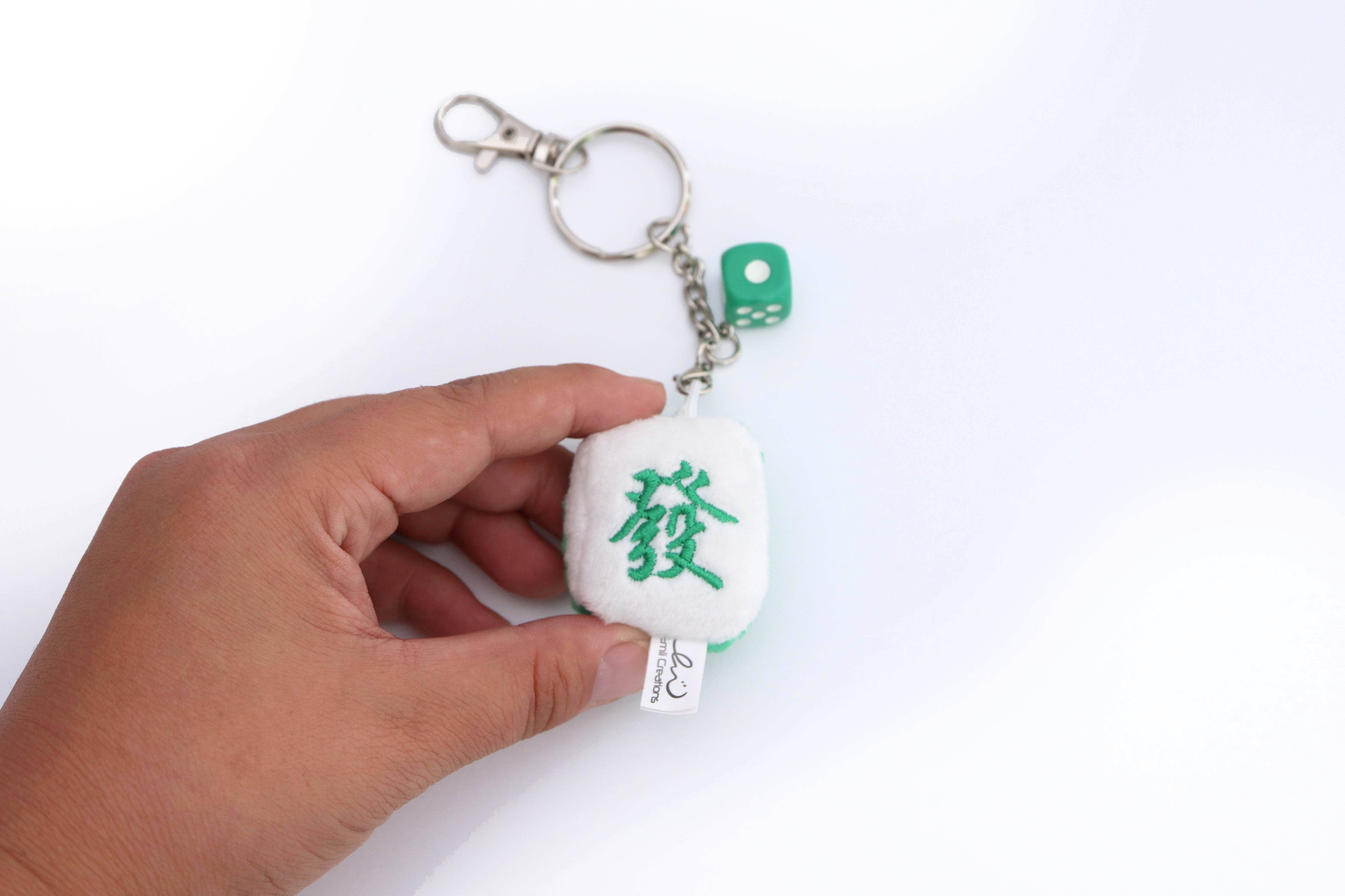 Emii Creations - Wholesale Keychain - Unisex - Tiny Mahjong Tile Plush Key & Bag Charm1