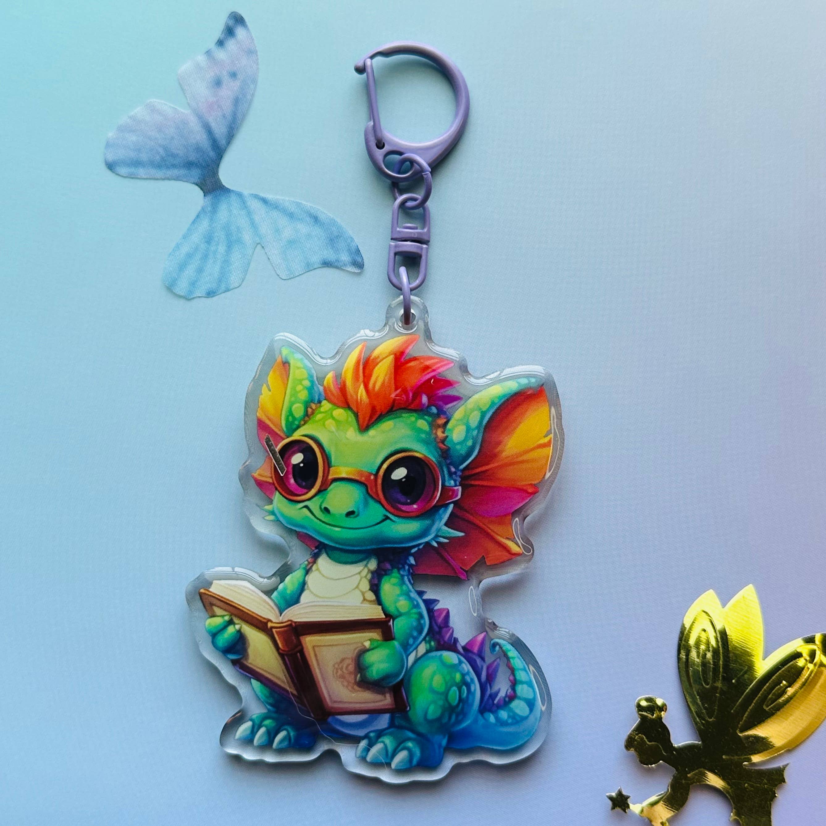 One Stop Dragon Shop – wholesale Keychain – Unisex – Book Dragon Keychain3