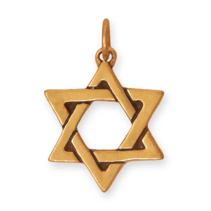 Silver Stars Collection - Wholesale Individual Charm/Pendant - Silver or Gold Star of David Charm0