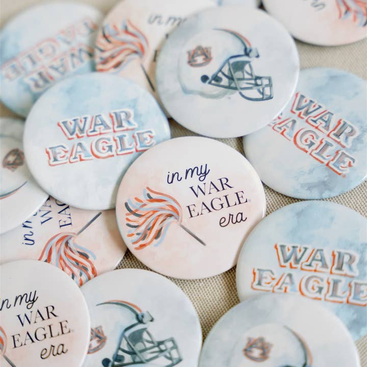 Gracefully Made Art – wholesale Nål och knapp för kavajslag – Auburn University Fotbollshjälm Speldagsknapp1