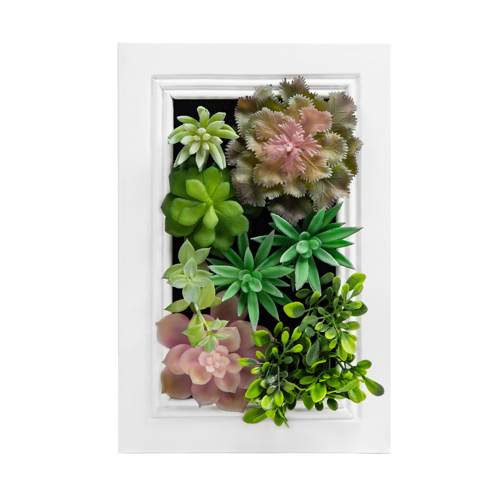 K-Cliffs – wholesale Sculpture – DIY Kit Artificial Succulent Wall Art Wood Frame with Plant1
