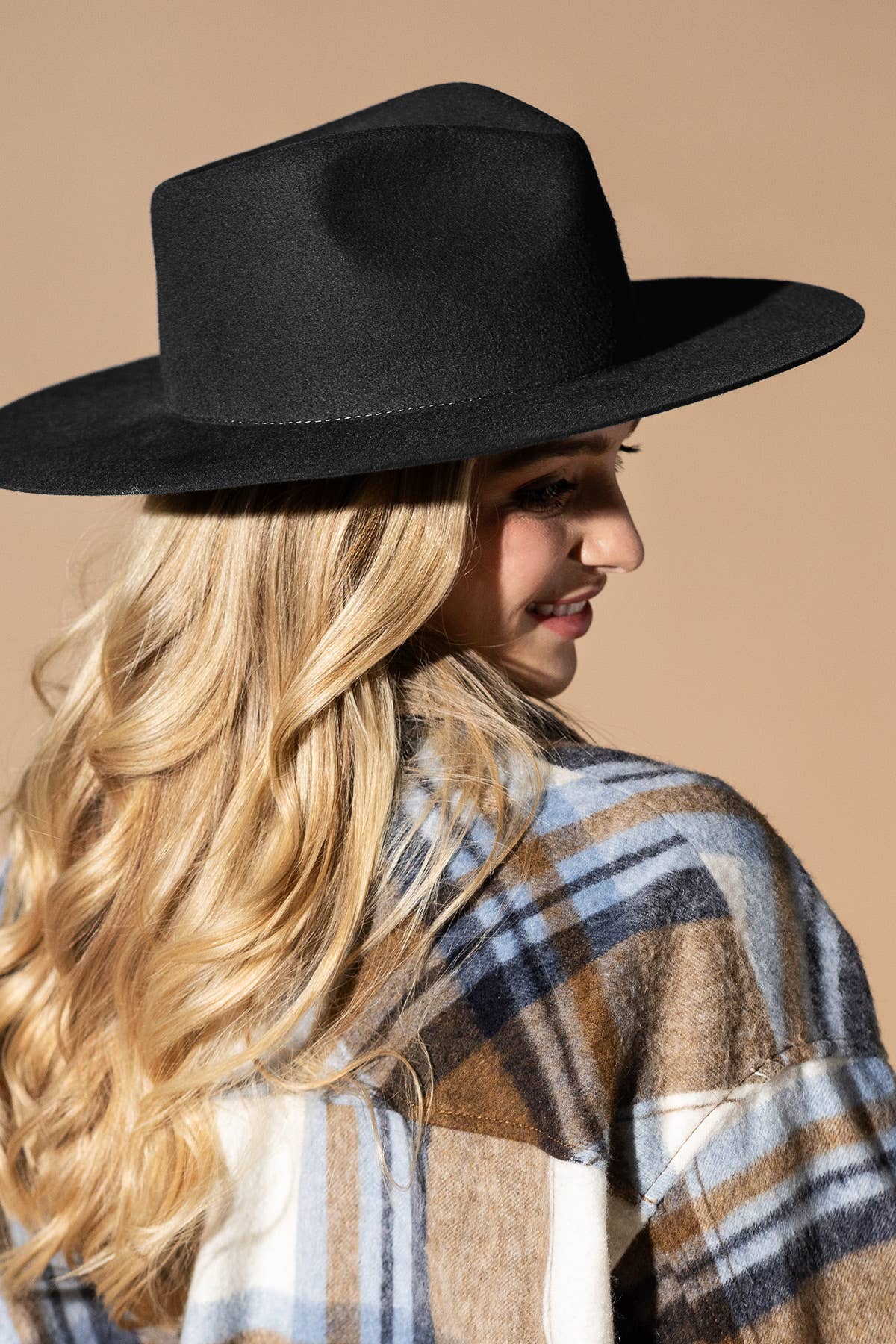 Urbanista - Vendita all'ingrosso Fedora - Donna - Cappello Panama a tesa rigida in lana australiana 100% con corona a goccia larga14