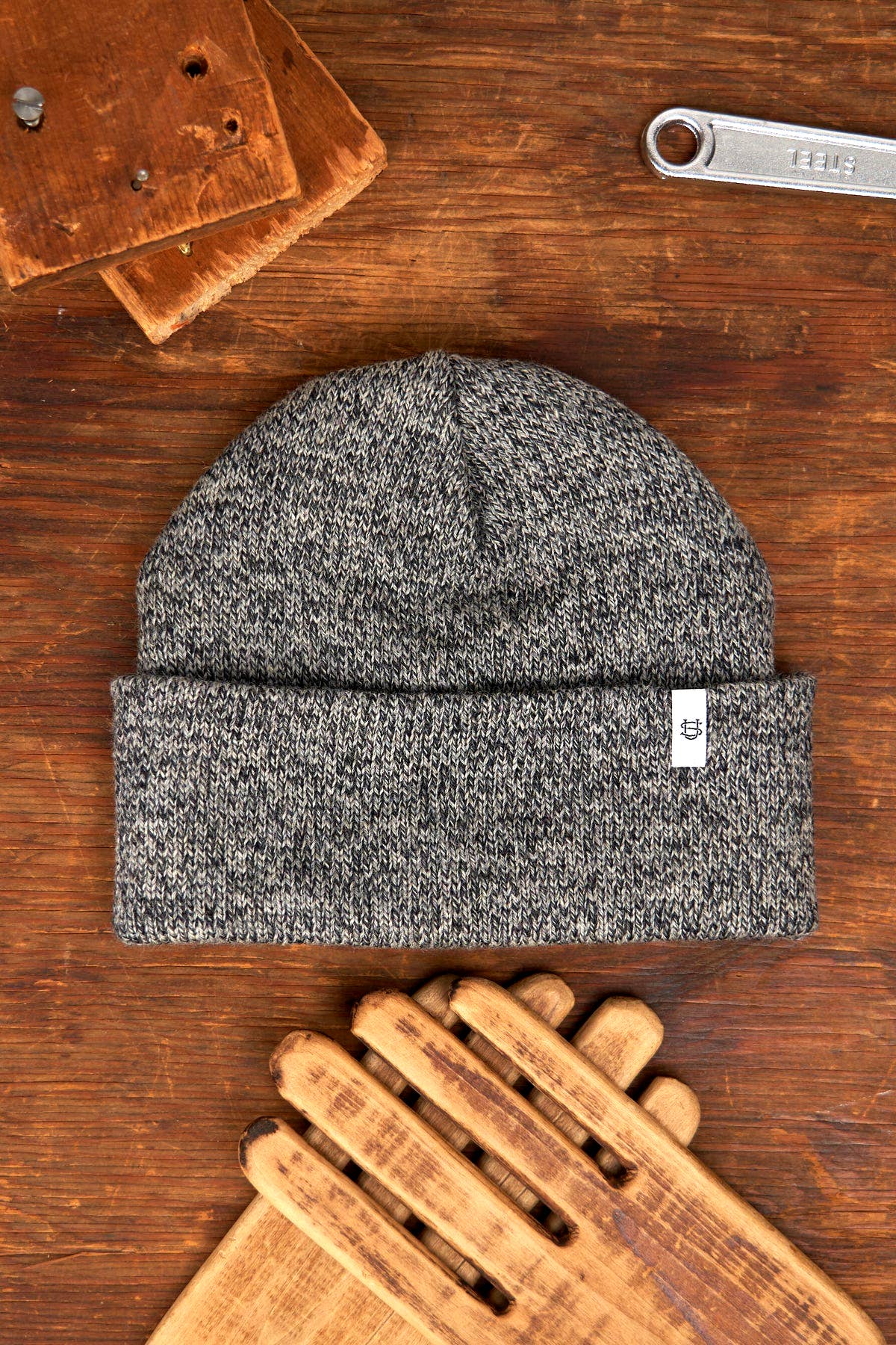 Upstate Stock - Wholesale Beanie - Unisex - Charcoal Melange Ragg Wool Beanie1