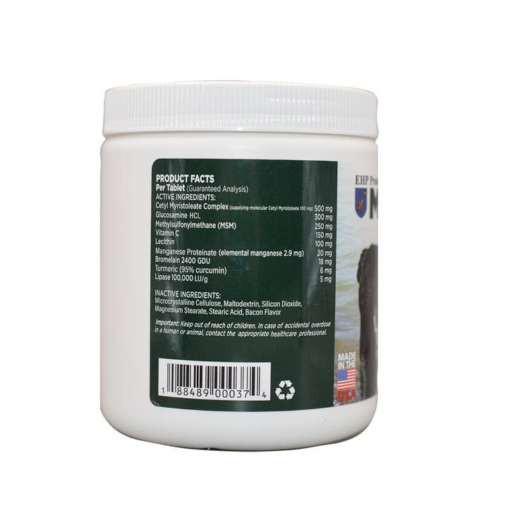 Katie's Pet Products - Wholesale Pet Supplement - Dog - MYRISTIN HIP AND JOINT SUPPLEMENT for Dogs by EHP: 120 tabs1