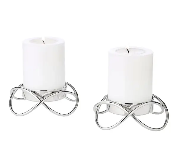 EDZARD - Wholesale Tapered Candle/Candlestick - Set of 2 Candle Holders Bastia S, H 4 cm0