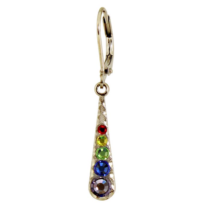Baked Beads - Wholesale Dangle Earrings - Multi Crystal Teardrop Earring2