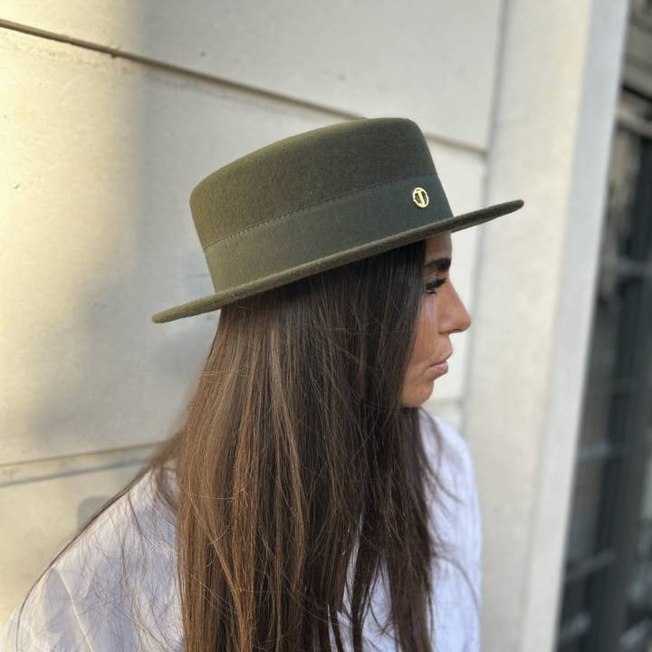 JOE & MEY Chapeaux Bonnet echarpe - Wholesale Fedora - Women's - Ben Canotier Small Edge 5 cm1