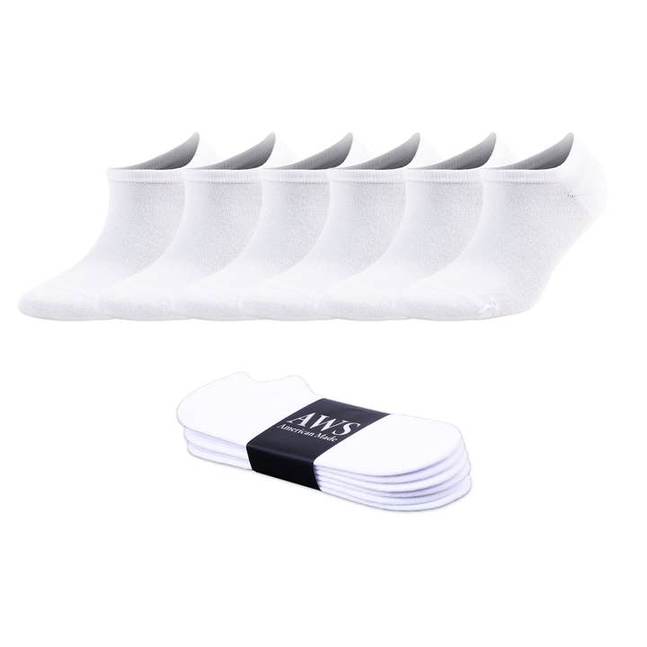 Calzini da ginnastica in bambù per uomo No Show Socks 6 paia per la vendita all'ingrosso da parte di Mars Outlet Store LLC