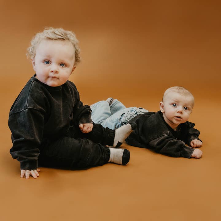 Vintage Stone Wash Kids Crewneck for wholesale by Little Bubs + Co