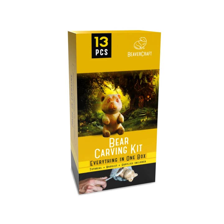 BeaverCraft - Wholesale DIY Craft Kit - DIY05 - Bear Carving DIY Craft Kit