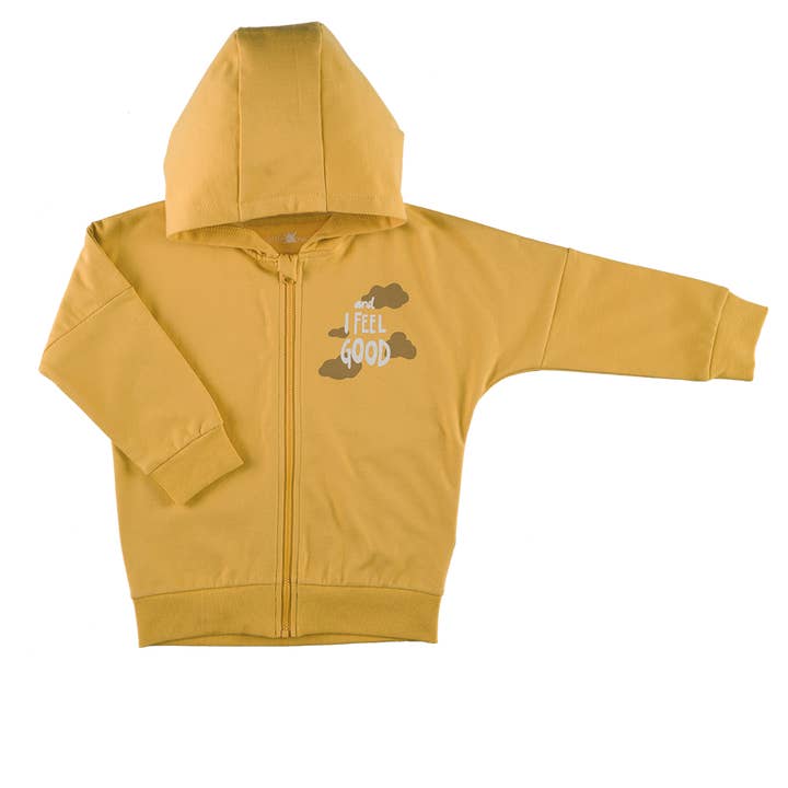 Sudadera de algodón orgánico «Hoodie» - Amarillo azafrán para venta al por mayor de Little Yucca