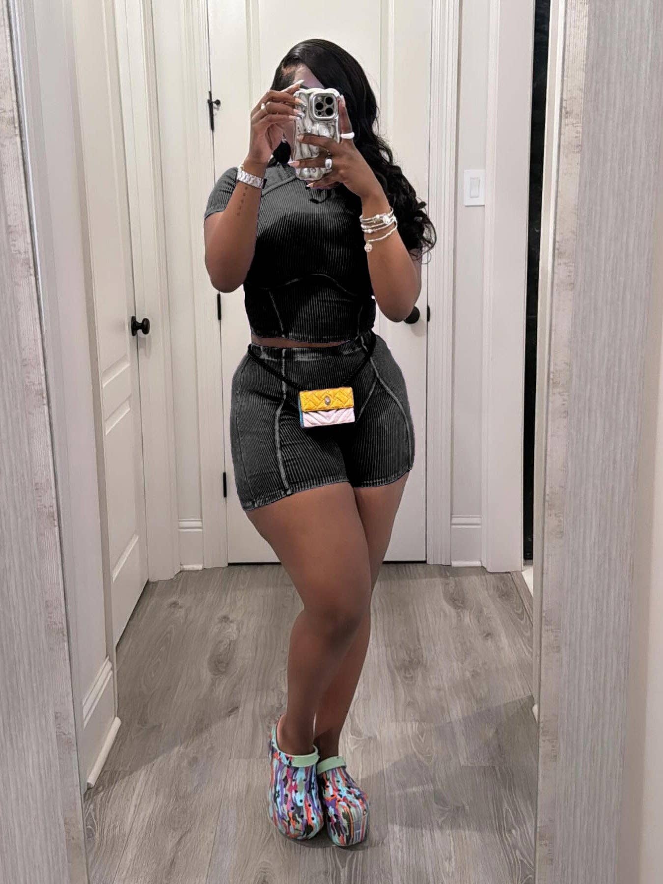 MB Fashion Wholesale - Wholesale Top & Short Set (NOT Loungewear) - Women's - MB FASHION WASHED RIBBED HIGH QUALITY SHORTS 2 PCS SET 4020LY23