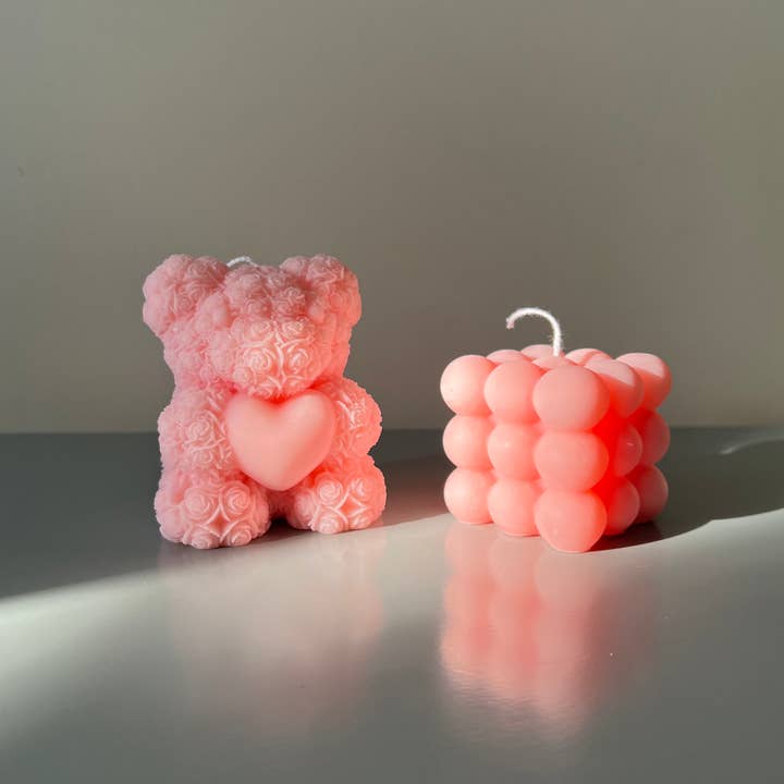 Lelik Craft Design - Wholesale Novelty Candle - Rose Teddy Bear Scented Candle2