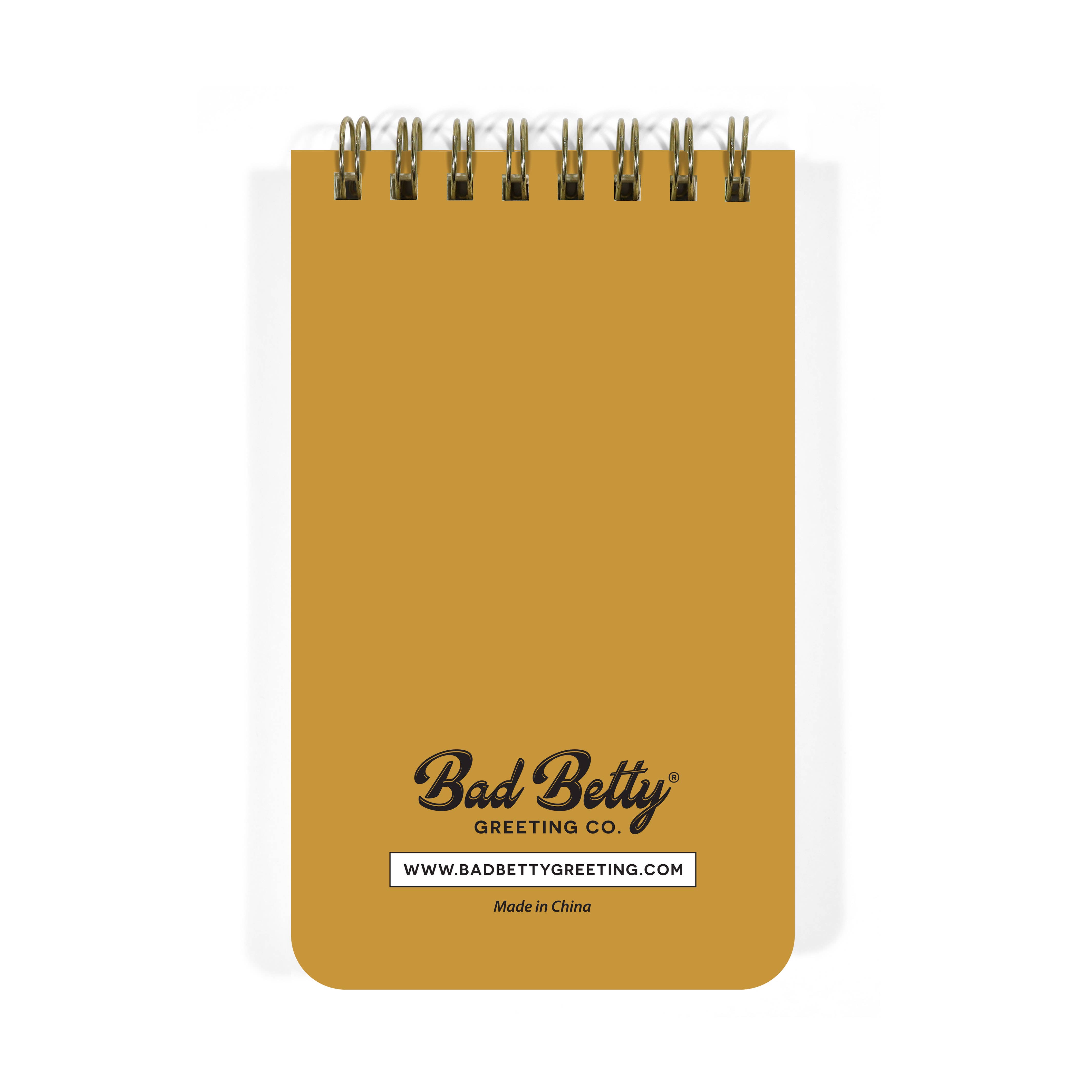 Bad Betty Greeting Co. - Wholesale Notepad - Coulda, Woulda, Shoulda, Didn't - 3x5 Spiral Memo Notepad2