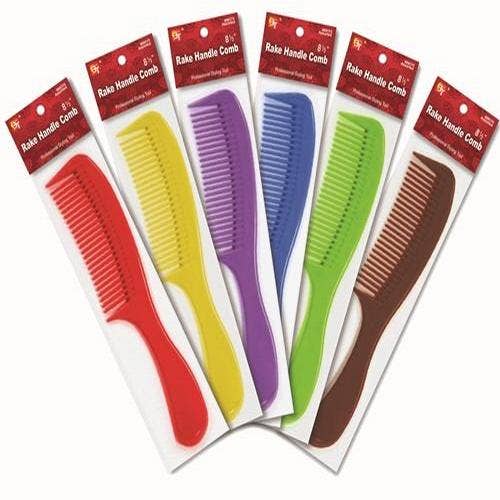 KT Supply – wholesale Hair brush/comb – Rack Handle Comb 8 1/2 " Assorted Color0