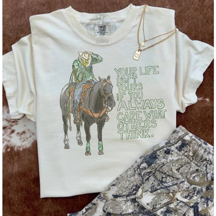 Seja Original - T-shirt Gráfica Creme (cores confortáveis) por atacado de The Branded Blue Roan