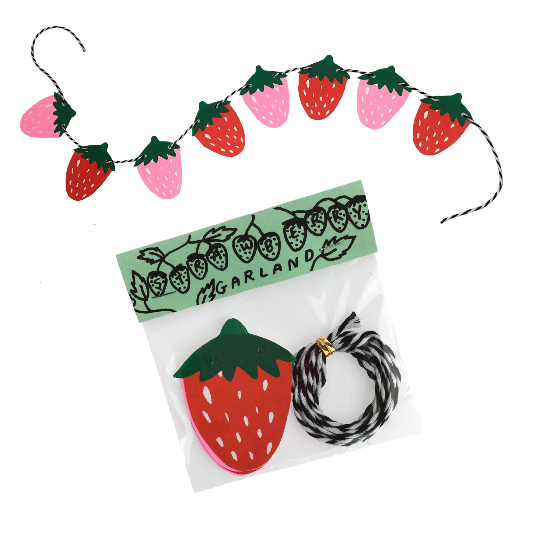 Crunch Supply - Wholesale Bunting/Garland - Strawberry Mini Garland1